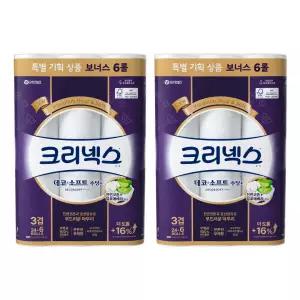 데코소프트 수딩플러스 3겹 화장지 25m 24+6롤, 2팩