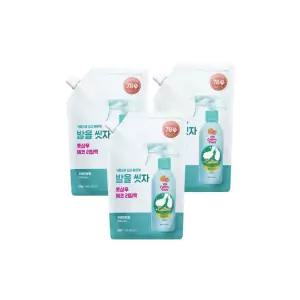 온더바디 코튼풋 발을씻자 풋샴푸 리필 500ml 자몽 3개