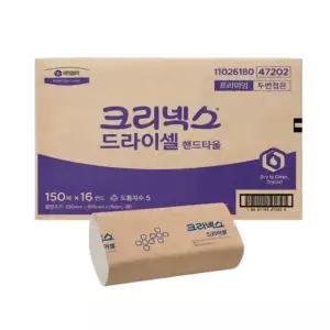 크리넥스 드라이셀 프리미엄 핸드타올 F150S 2400매 47202 유한킴벌리