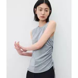 수아레 SUARE WOMEN 우먼밸런스 스트링 슬리브리스 멜란지 302747