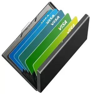 방지 매직 비즈니스 남성용 지갑 RFID 차단 ID 은행 신용 카드 홀더 슬림 얇은 머니 케이스 보호 디자인