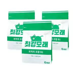2+1최강모래 최적의 조합 B1무향 고양이모래 와이오밍 벤토나이트 6kg 3개