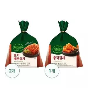 CJ제일제당 비비고 포기배추김치 5kg X 2팩 + 총각김치 900G X 1팩