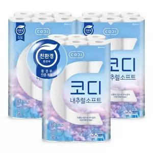 코디 3겹 내추럴소프트, 27m, 30롤, 3개