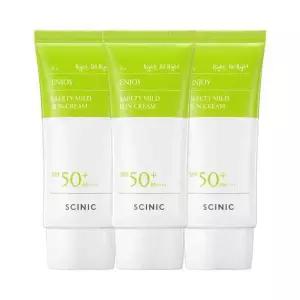 싸이닉 엔조이 세이프티 마일드 비건 선크림 무기자차 SPF50+ PA++++ 50g 3개