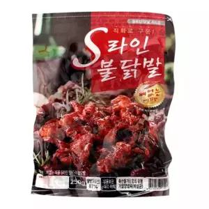 국내산 S라인 불닭발 230gX5팩/원앙, 매운, 뼈없는, 닭발
