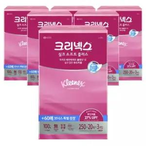 크리넥스 실크소프트 270매X3개입 6팩