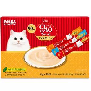 이나바 챠오츄르 고양이간식 버라이어티팩 14g x 90입 코스트코