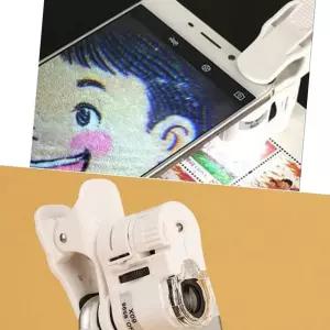 (올핀)휴대폰현미경 60배율 미니 핸드폰 장착 라이트