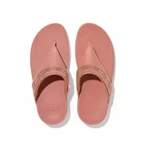 fitflop 핏플랍웜로즈 비즈장식 레더 슬리퍼 FFSO2E313P3