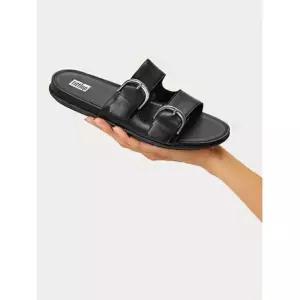fitflop 핏플랍올블랙 레더 슬리퍼 FFSO2E212BB