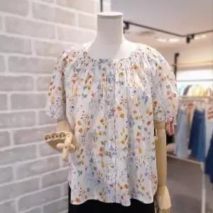 [레코브] SB31F8BL514X 라운드 플라워 반팔 블라우스
