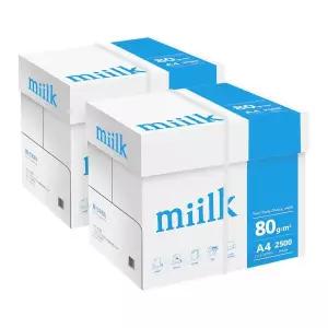 밀크 A4 복사용지(A4용지) 80g 2500매 2BOX 303012
