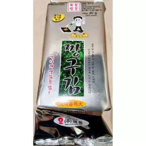 식탁김 (짱구 해동 40g)X20도시락 식탁 바삭한 조미 소금 고소한 맛있는 구이 자반 용김