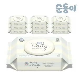 순둥이 DaC-01 /생분해물티슈 데일리 캡형 80매 10팩