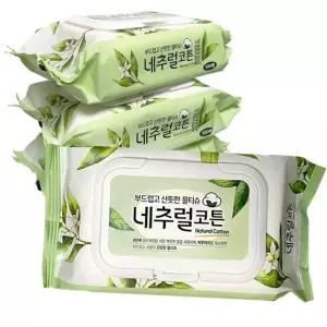 자취 네추럴코튼 물티슈(100매) 낱개1개