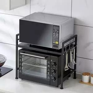 [하프클럽/셀러허브]리빙밸류 길이조절 전자레인지 선반 미으 밥솥 오븐