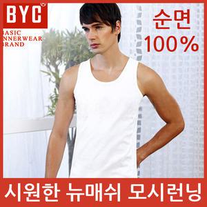 BYC 면 쿨 냉감 뉴매쉬 남성 모시메리 런닝 셔츠 나시 난닝구 민소매 메리야스