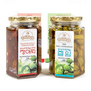 홍쌍리 청매실농원  매실장아찌 고추장장아찌220g x 매실절임 240g 반