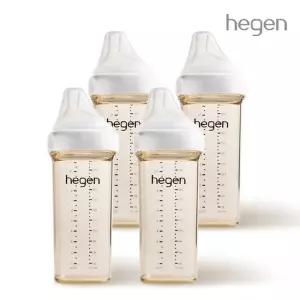 [헤겐] 애착젖병 PPSU 330ml 쿼드라팩(4P) (3단계 꼭지포함)