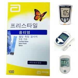 옵티엄익시드 혈당시험지 프리스타일시험지 100T 당뇨스틱 당뇨시험지 혈당스틱 당뇨측정지