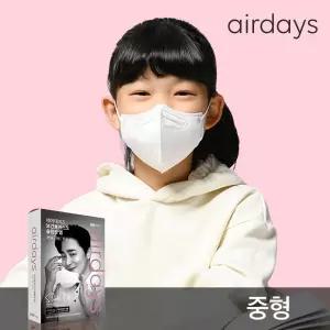 에어데이즈 KF94 여름용 얇은마스크 중형100매 초등학생 중학생 어린이마스크