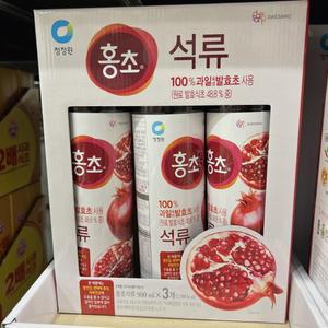청정원 홍초 식초 바이탈플러스 석류 900ml 3입