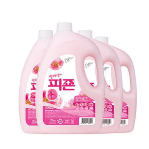 피죤 섬유유연제 핑크로즈 (일반/드럼 겸용) 3100ml 4개