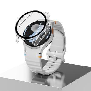 [아이엠듀] 갤럭시워치7 케이스 44mm 강화유리 풀커버 하이브리드 투명 케이스