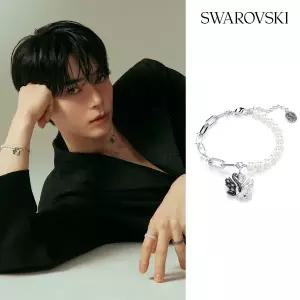 [롯데백화점]스와로브스키 [성한빈착용][본사정품]Swan 크리스털 펄 블랙