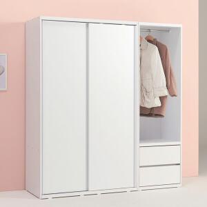 파로마 솔트 1800 슬라이딩 옷장+서랍행거장 mcr114