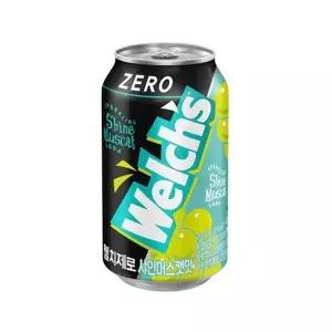[하프클럽/기타]웰치스 제로 샤인머스캣맛 355ml 24캔