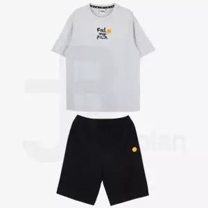 휠라 키즈 스마일 그래픽 반팔 반바지 상하세트 FK2FSF2202X