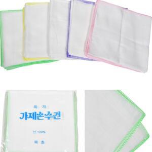 심플 베이직 데일리 유아 아동 순면 가제수건 10매 1세트/손수건/면행주/아기/목스카프/가재/쿨스카프/거즈