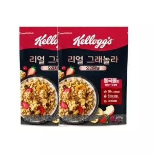 켈로그 리얼그래놀라 자취 청소년 수험생 400g 2개