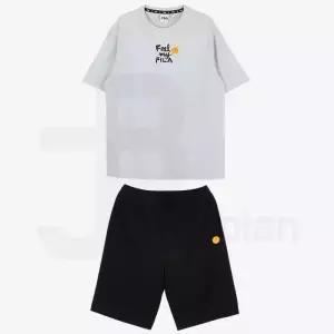 휠라 키즈 스마일 그래픽 반팔 반바지 상하세트 FK2FSF2202X