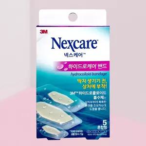 3M넥스케어 하이드로케어 밴드 습윤밴드 혼합형 5매 x1팩 방수 반창고 드레싱