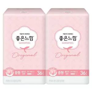 좋은느낌 날개형 울트라슬림, 중형, 36매, 2개