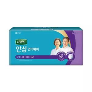디펜드 안심플러스 언더웨어 대형 32매 16매X2팩 성인용 기저귀 팬티형 기저귀