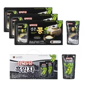 삼육두유 검은콩과 칼슘 흑임자 두유 파우치190ml 80팩 검은콩흑임자 식물성 단백질