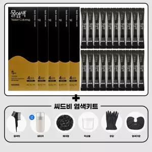 [셀러허브]씨드비 프리미엄 물염색 시즌2 내추럴블랙 20회분+염색도구 (S16681416)