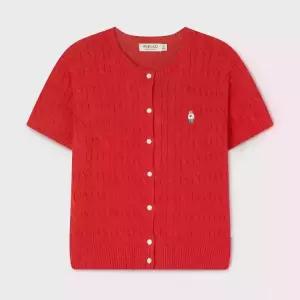 후아유 여성 Steve R-neck Cable ShortSleeve Cardigan WHCKG2412F [