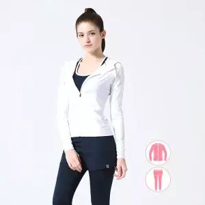 베이직엘르 여성인 후드집업 래쉬가드 상하세트 BEL-S235H+BEL-S255N