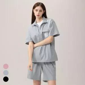 [하프클럽/] 여성 반팔 아노락 세트 쿼터집업 상하 셋업