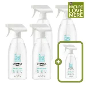 [4개+1개] 네이쳐러브메레 퍼펙트 에탄올 스프레이 500ml 2개 + 2개 + [GIFT] 퍼펙트 에탄올 스프레이 500ml 1개