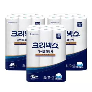 [etv] 크리넥스 에어셀 프리미엄 두루마리 화장지 45m 24롤 3팩