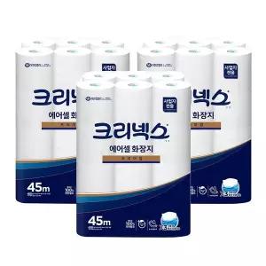 [NS홈쇼핑][etv] 크리넥스 에어셀 프리미엄 두루마리 화장지 45m 24롤 3팩[35893787]
