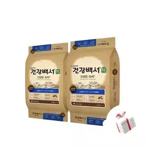 건강백서 강아지사료 순 10세이상 시니어 5.1kg 2개 +럭키박스