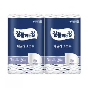 잘풀리는집 패밀리 소프트 27m, 30롤, 2개