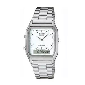 카시오 시계 AQ-230A-7D 레트로 남성용 손목시계 남녀공용 메탈밴드 CASIO 정품
